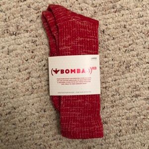 Bombas Red crew socks Large
